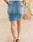 Carol High Rise Rigid Magic Denim Skirt