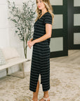 Keep em' Talkin Scoop Neck Midi Dress