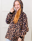 Kids Oversized Hoodie Blanket in Leopard