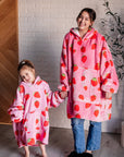 Oversized Blanket Hoodie in Strawberry