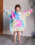 Kids Oversized Hoodie Blanket in Rainbow