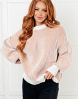 Least High Maintenance Contrast Trim Sweater