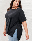 Let Me Live Relaxed Tee in Black