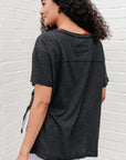 Let Me Live Relaxed Tee in Black