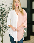 Like You Do Dual Toned Button Down