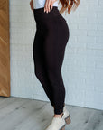 Magic Ankle Crop Skinny Pants in Chocolate