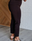 Magic Ankle Crop Skinny Pants in Chocolate