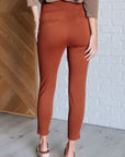 Magic Ankle Crop Skinny Pants in Rust