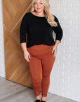 Magic Ankle Crop Skinny Pants in Rust