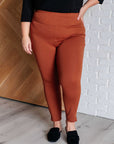 Magic Ankle Crop Skinny Pants in Rust