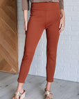 Magic Ankle Crop Skinny Pants in Rust