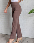 Magic Straight Pants in Dark Mocha