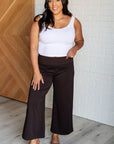 Magic Wide Leg Crop Pants in Chocolate