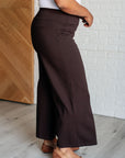 Magic Wide Leg Crop Pants in Chocolate