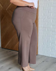 Magic Wide Leg Crop Pants in Dark Mocha