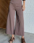 Magic Wide Leg Crop Pants in Dark Mocha