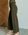 Magic Wide Leg Crop Pants in Olive