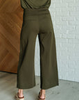 Magic Wide Leg Crop Pants in Olive