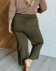 Magic Wide Leg Crop Pants in Olive