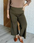 Magic Wide Leg Crop Pants in Olive