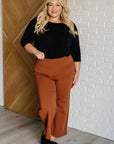 Magic Wide Leg Crop Pants in Rust