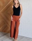 Magic Wide Leg Crop Pants in Rust