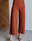 Magic Wide Leg Crop Pants in Rust