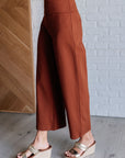 Magic Wide Leg Crop Pants in Rust