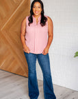 Matter of Fact Pleat Front Sleeveless Blouse in Pink