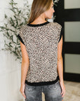 Meow's the Time Banded Hem Top in Leopard Print