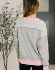 Midnight Cravings Trim Accent Pullover in Grey