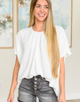 Mild Moments Pleat Detail Top