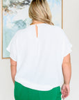 Mild Moments Pleat Detail Top