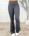 Motion Mastery Flared Yoga Pants in Titanium