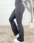 Motion Mastery Flared Yoga Pants in Titanium