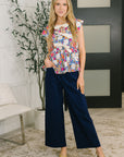 Mrs. Dependable Bow Detail Peplum Top