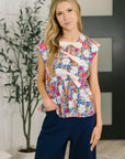 Mrs. Dependable Bow Detail Peplum Top