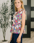 Mrs. Dependable Bow Detail Peplum Top