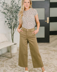 Nancy High Waist Wide Leg Ankle Jean with Vintage Front Yoke