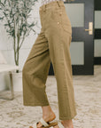Nancy High Waist Wide Leg Ankle Jean with Vintage Front Yoke