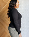 Never Imitated Long Sleeve Top in Black