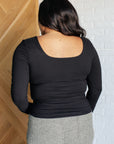 Never Imitated Long Sleeve Top in Black