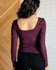 Never Imitated Long Sleeve Top in Cassis