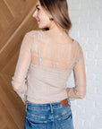 Never Sorry Lace Layering Top in Wheat