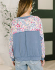 New Opportunities Drop Shoulder Floral Pullover