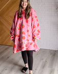 Oversized Blanket Hoodie in Strawberry