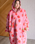 Oversized Blanket Hoodie in Strawberry