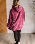 Oversized Velour Blanket Hoodie in Purple