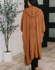 Pamper Travel Hooded Cardigan in Chestnut