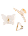 Pearl and Marble Clip Set of 3